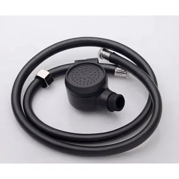 

Hair Salon Shampoo Bed Shower Head Set Beauty Room Basin Washing Hair Nozzle Black Plastic Shower Rose +1m hosepipe Cheap Price