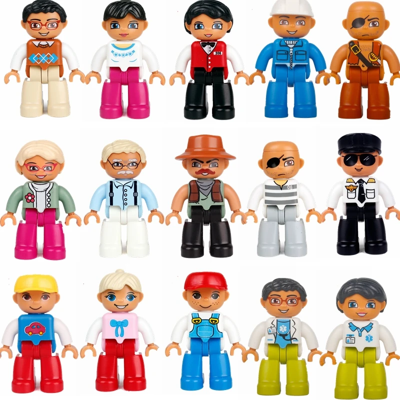 Mailackers Duplo для друзей дедушки родители Папа мама фермер модель медсестры Duploed