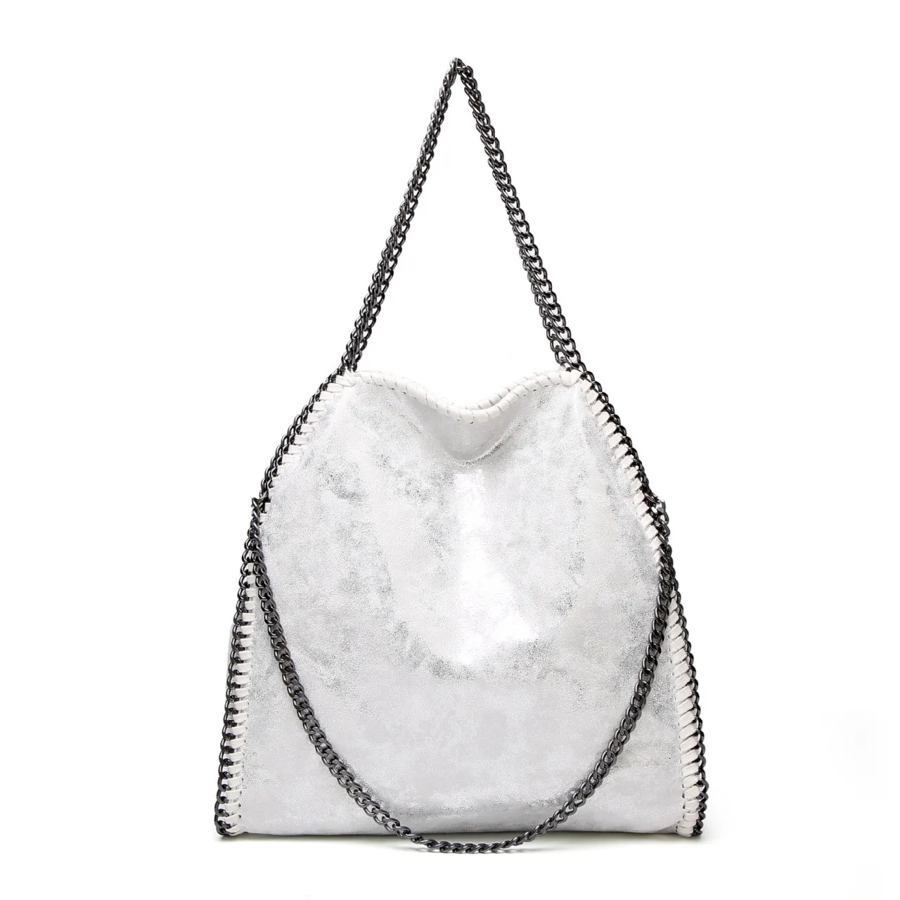 2021 FIRMRANCH New Frosted Material Handbag Chain Woven Foldable Fashion Shoulder Women Multi-Funcation Bag Steady Quality Big 
