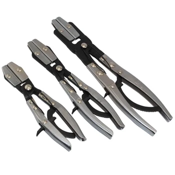 

SHGO HOT-3-Piece Set of Flat Mouth Tubing Sealing Pliers Professional Auto Repair Tools Oil Road Sealing Pliers