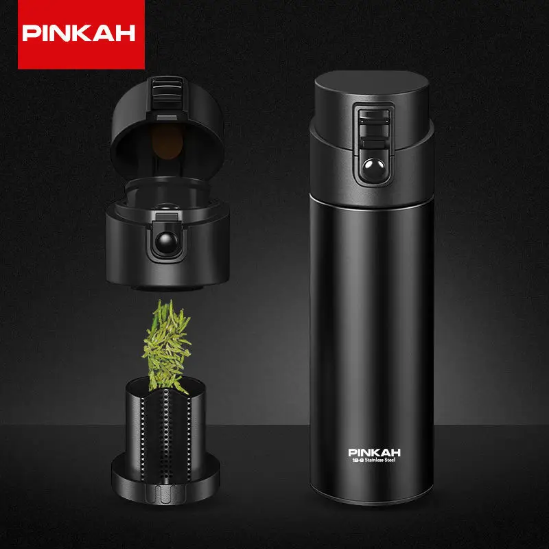 PINKAH 530ml Thermos Bottle With Tea Filter Vacuum Flask Sealed Leakproof Stainless Steel Milk Big Capacity Travel Insulated Cup|Vacuum Flasks & Thermoses|   - AliExpress