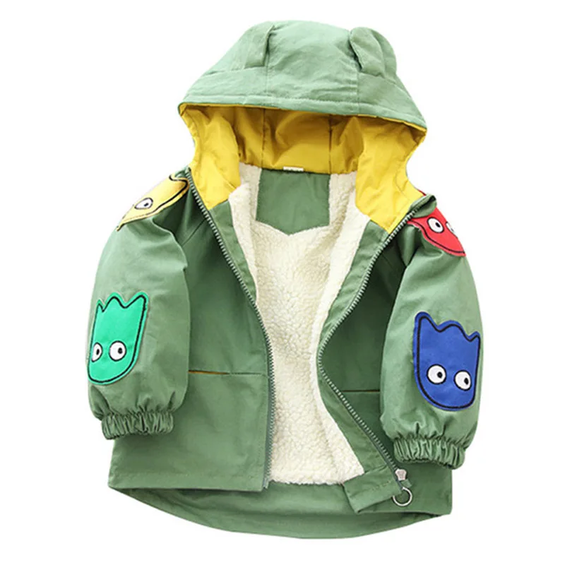 2020 New Coat For Girls Autumn Winter Infants Children Warm Jacket Hooded Coats Toddler Kids Cotton Boys 1-2-3-4 Year | Детская одежда