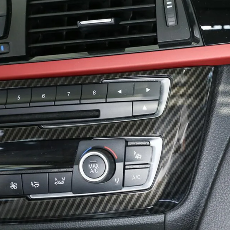Carbon Fiber Color Console CD Panel Decoration Frame Cover Trim Sticker For BMW 3 4 Series 3GT F30 F32 F34 Interior Accessories Carbon Fiber Color Console CD Panel Decoration Frame Cover Trim Sticker For BMW 3 4 Series 3GT F30 F32 F34 Interior Accessories