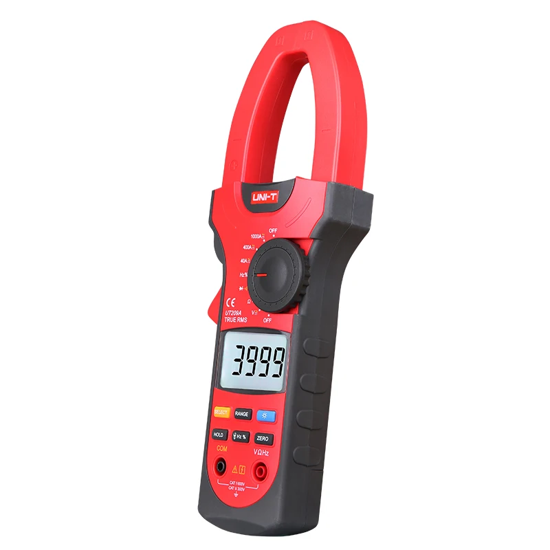 UNI-T UT209A 1000A Digital Clamp Meter True RMS AC/DC Current Voltage Measurement Resistor/Capacitor/Frequency/Temperature Test