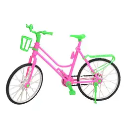 Нет E-TING зеленый пластик съемный велосипед игрушка велосипед с корзина для кукол