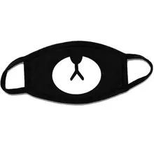 1 шт., модная маска для рта с принтом, дышащая, с рисунком медведя, свиньи, носа, зубов, хлопковая маска, аниме маска для мужчин, женщин, на открытом воздухе, для велоспорта