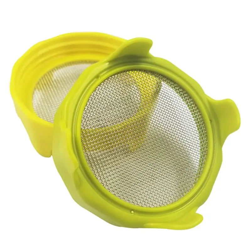 Sprouting Lid with Stainless Steel Screen Mesh Cover Cap for 86mm Wide Mouth Mason Sprout Jars Germination Strainer Sprouter