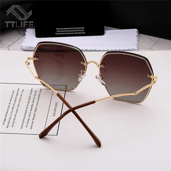 

TTLIFE Purple Square Sunglasses Women 2020 Summer Style Fashion Women Large Size Sun Glasses Designer Brand Luxury YJHH0919
