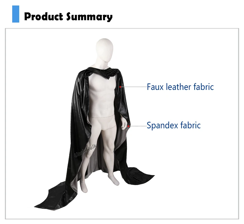 Batman-Cloak-Big-Black-Double-Layers-Cape-Model-C-Immitation-Leather-Fabric-Outside-and-Lycra-Inside-UncleHulk-12