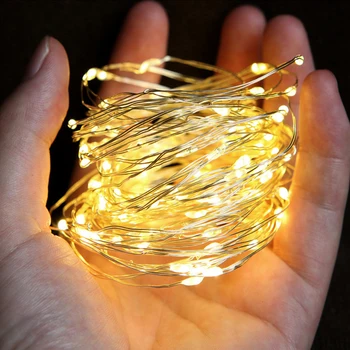 

Festive outdoor copper string light 10m 5m 2m remote control timing battery USB garden light for party Christmas decoration