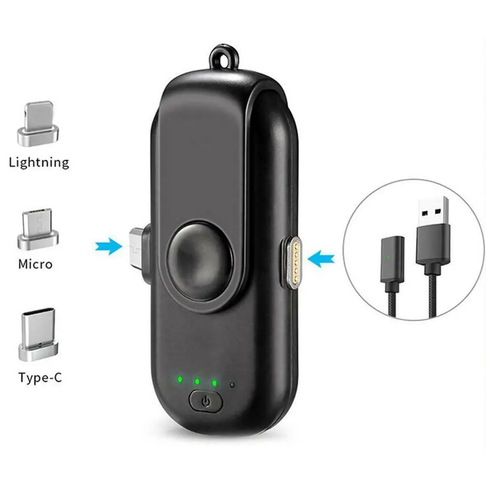 Портативное магнитное зарядное устройство, мини-пальцевое аварийное зарядное устройство, магнитное портативное зарядное устройство для мобильного телефона, быстрая зарядка, внешняя батарея