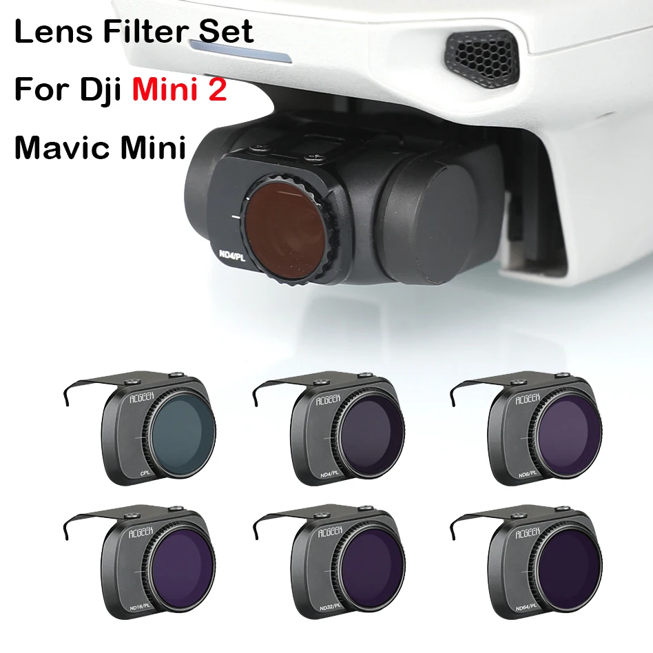 6pcs/Set DJI Mini 2 Filters CPL CPL 4/8/16/32 ND64PL Set Camera Lens
