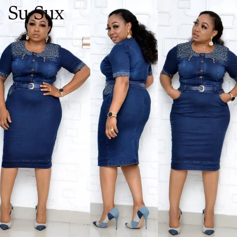 african denim dresses