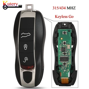 

Kutery 5PCS/Lot Remote Car Key For Porsche Macan 911 Panamera Cayenne Keyless-Go 315/434MHZ 3 Buttons Key Control