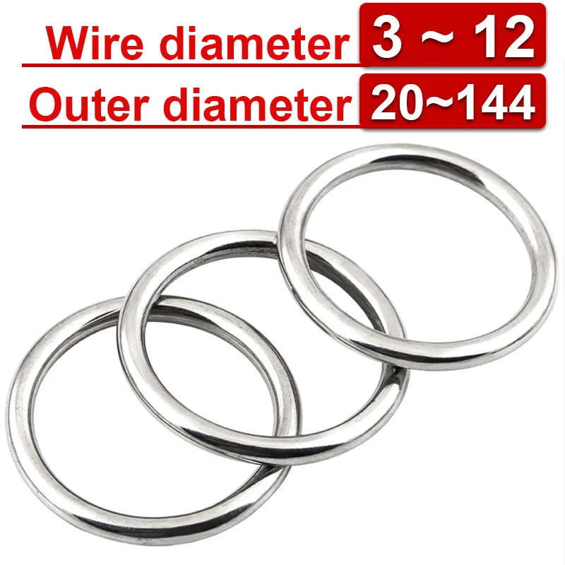 Steel O Ring 304 Stainless Steel Circle Ring Solid Welded