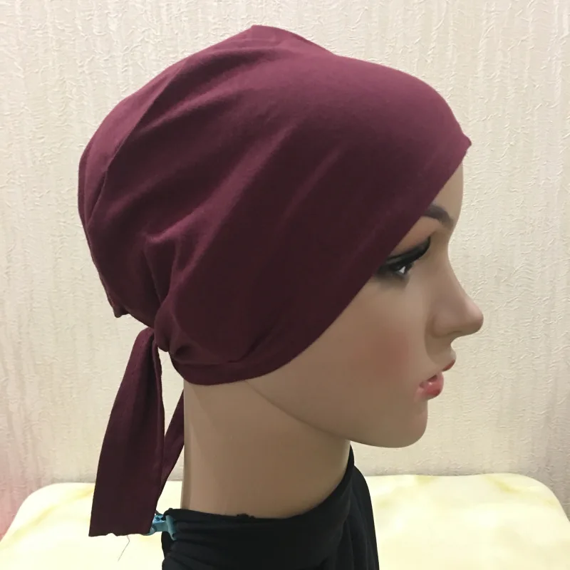 Turbante para hombre, pañuelo para la cabeza con forro de satén, Hijab  musulmán, pañuelo para la cabeza - AliExpress