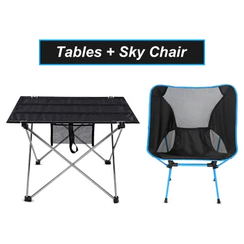 Outdoor Foldable Table Portable Camping Furniture Ultralight Aluminium Computer Bed Tables  Climbing Hiking Picnic Folding Chair