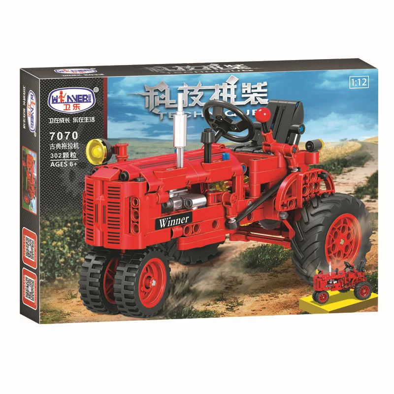 Продажа Technic 7070, 302 шт., Классический конструктор для старого трактора, кирпичные игрушки, совместимые с Legoinglys Technic