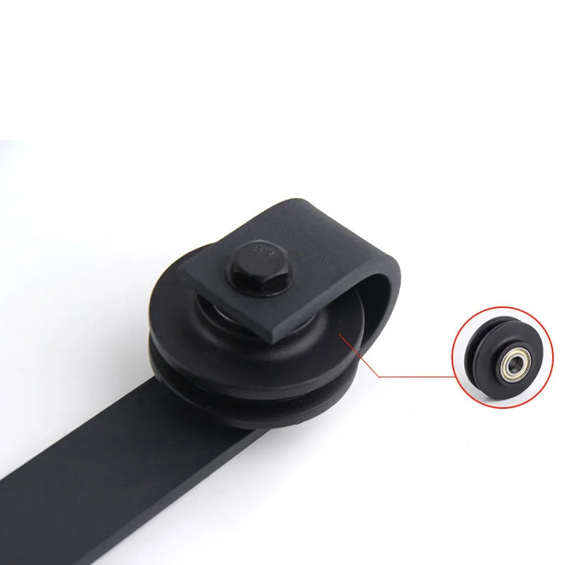 

2pcs Sliding Barn Wood Door Hardware Track Closer Set Modern Antique Style