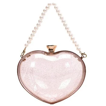 

Fairy Small Bag Wild Messenger Bag Small Chain Transparent Love