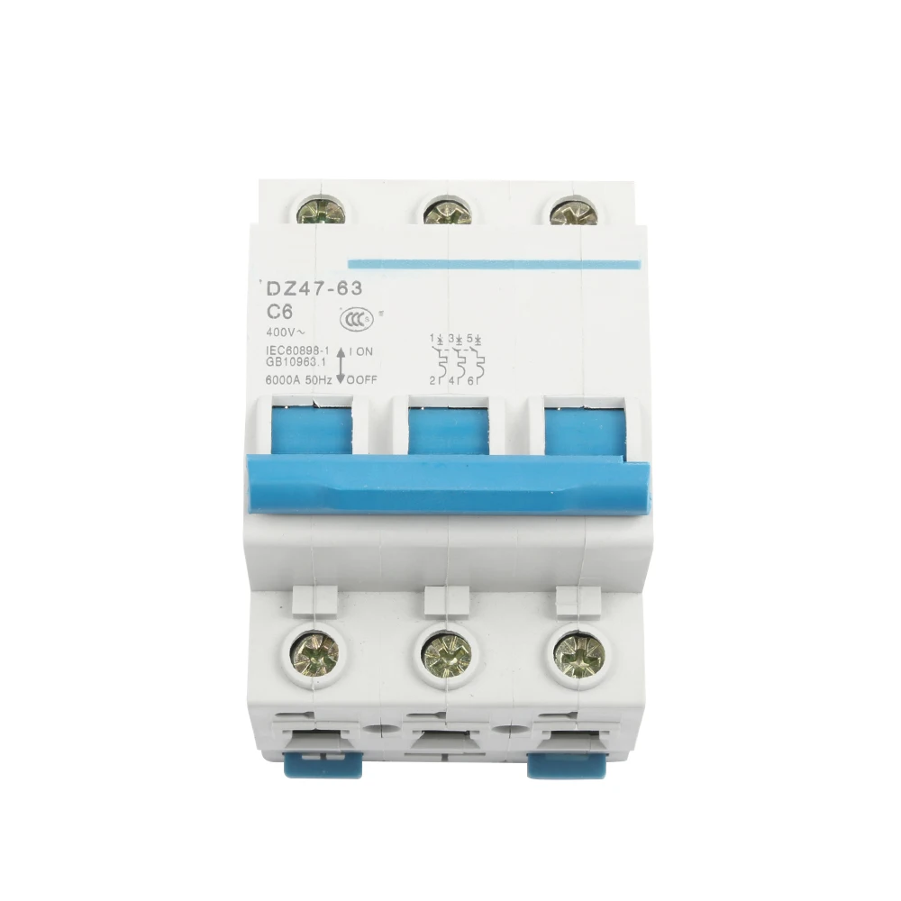 DZ47-63 6A 10A 16A 20A 25A 3P AC 230 В или 400 В 32A 40A 50A 63A мини-выключатель MCB переключатель выключателя