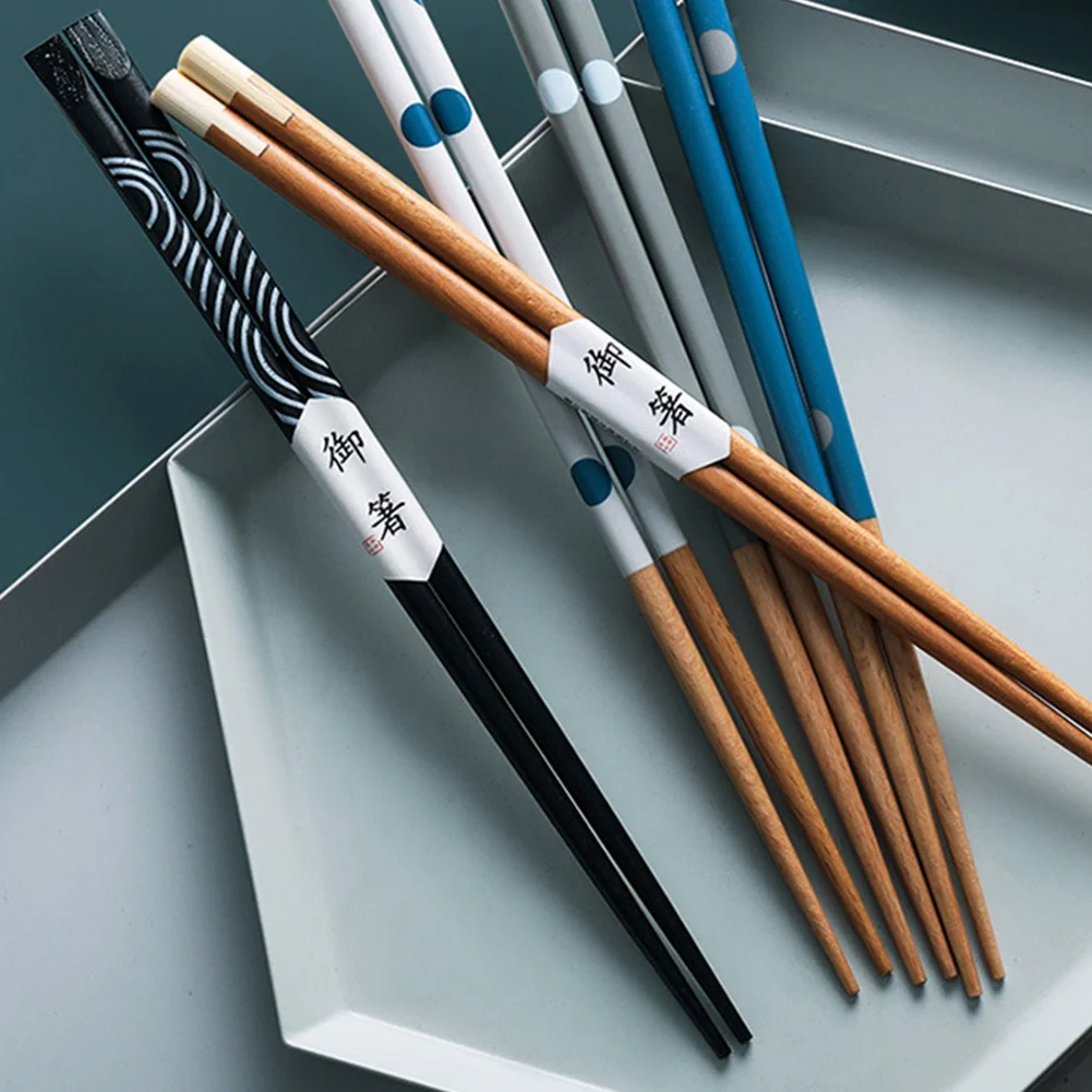 

1 Pair Stitching Chopsticks Reusable Japanese Style Bamboo Wooden Handmade Sushi Chopsticks Tableware Gift Kitchen Tools