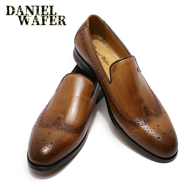 

LEATHER MEN SHOES HIGH GRADE SINGLE MONK STRAP COFFEE BLACK SLIP ON CASUAL SHOES MEN FORMAL DRESS LOAFERS SHOES FOR MAN