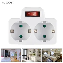 С переключателем преобразование гнезда штепсельная вилка 110~ 250 В розетка преобразователь питания Европейский стандарт умный дом зарядное устройство 16А разъемы и переключатели