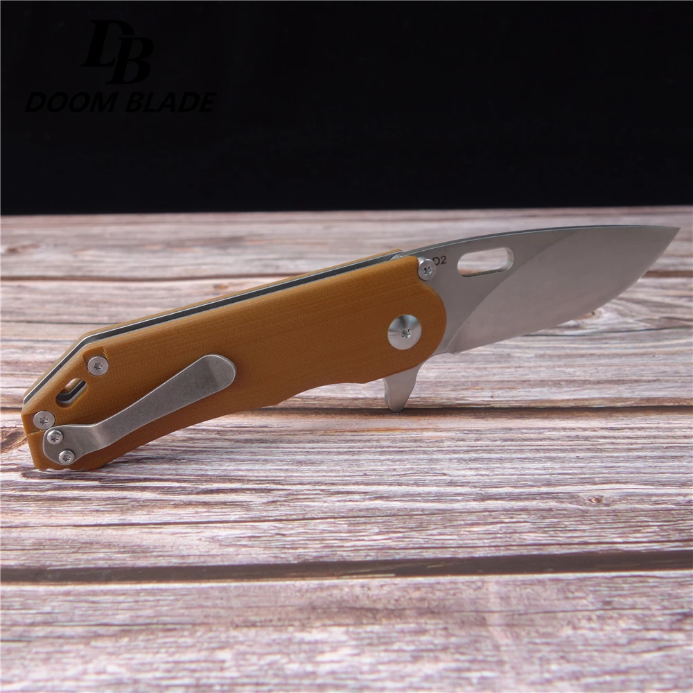 Ножи с лезвиями 7 9 &quot60 61HRC 100% D2 G10 Ручка шариковый подшипник складной нож