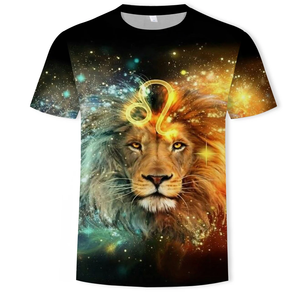 3D printing Lion Men T-Shirt Fashion O-Neck Casual Trend Short Sleeve Oversized T-Shirt Selling Punk Streetwear All-Match Tops 3D printing Lion Men T-Shirt Fashion O-Neck Casual Trend Short Sleeve Oversized T-Shirt Selling Punk Streetwear All-Match Tops