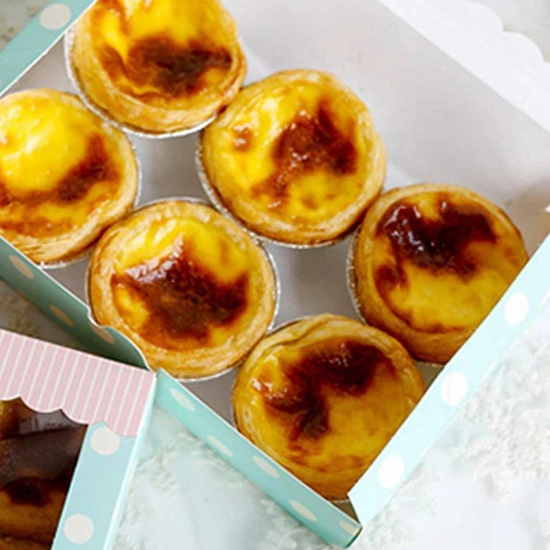 6 Pieces Of Paper Cake Boxes For Cookies Cupcakes Pastries Gift Boxes Bakery Container Set