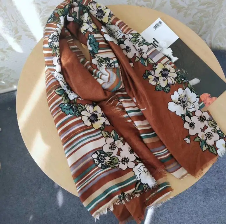 Итальянский модный Бренд liu. jo женские шарфы, летние модные шарфы высокого качества - Цвет: Шоколад