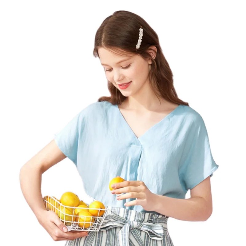 SEMIR шифоновая рубашка женская блузка с коротким рукавом и сердечком дизайнерская