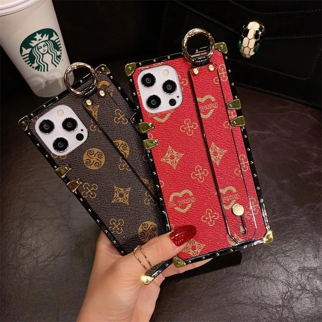 Louis Vuitton Square Iphone Case  Luxury Square Iphone Case - Luxury  Leather Phone - Aliexpress