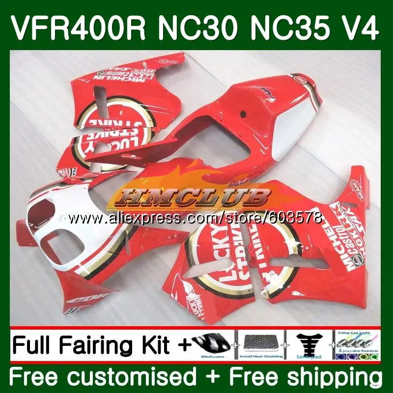 VFR400 R для HONDA VFR400R NC35 1993 1994 1995 1996 1997 1998 99CL. 63 ЛРВ 400 NC24 93 94 95 96 97 98 горячий ярко красного