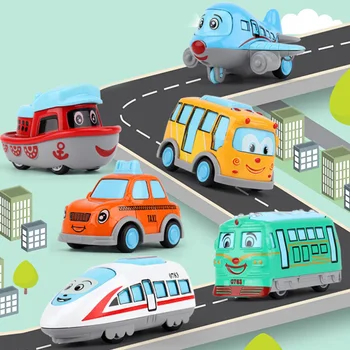 

6Pcs/Set Alloy Iron Shell Mini Toy Car Diecast 1:64 Car Toys Set Racing Pull Back Model Car Small Gift Kids Toys for Children