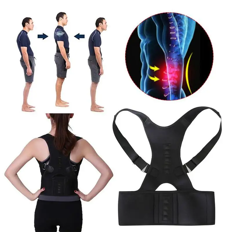 

1PCS Magnets Posture Corrector Back Support Brace Shoulder Back Correct Belt Humpback Postural Correction Belt Chiropractic Vest