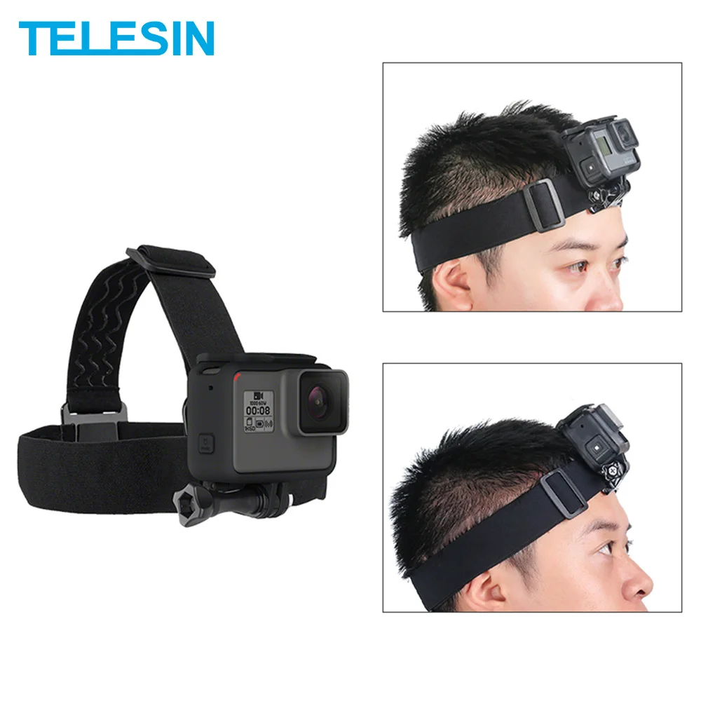 Ремешок для головы TELESIN GoPro Hero 10 9 8 7 6 5 4 Insta360 Osmo Action SJCAM EKEN аксессуары экшн-камеры |