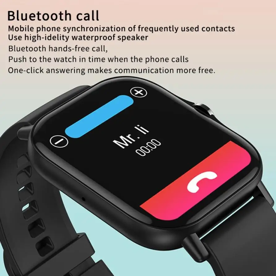 DT94 1.78 inch Bluetooth Call Smart Watch Full Touch Blood Pressure Heart Rate Monitor Smartwatch Wristband for Android IOS