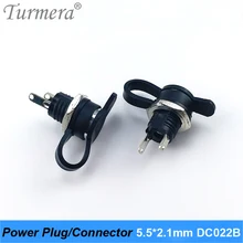 DC022B 5.5 X 2.1 m DC Power plug connector for diy dc waterproof jack connector DC022B 5.5 X 2.1 mm 5pieces/lot Turmera 2020 new