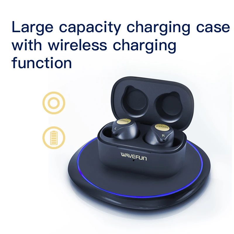 Wavefun Bluetooth наушники HIFI aptX беспроводные для зарядки полностью 45 часов музыкального