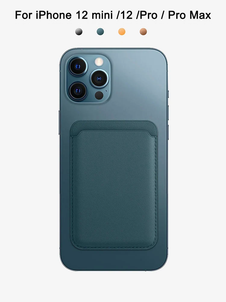 

Ebaicase Universal Phone Back Slot Wallet Card for IPhone 12 Pro Max 12 Mini Case Luxury Leather Magnetic Pouch Card Holder