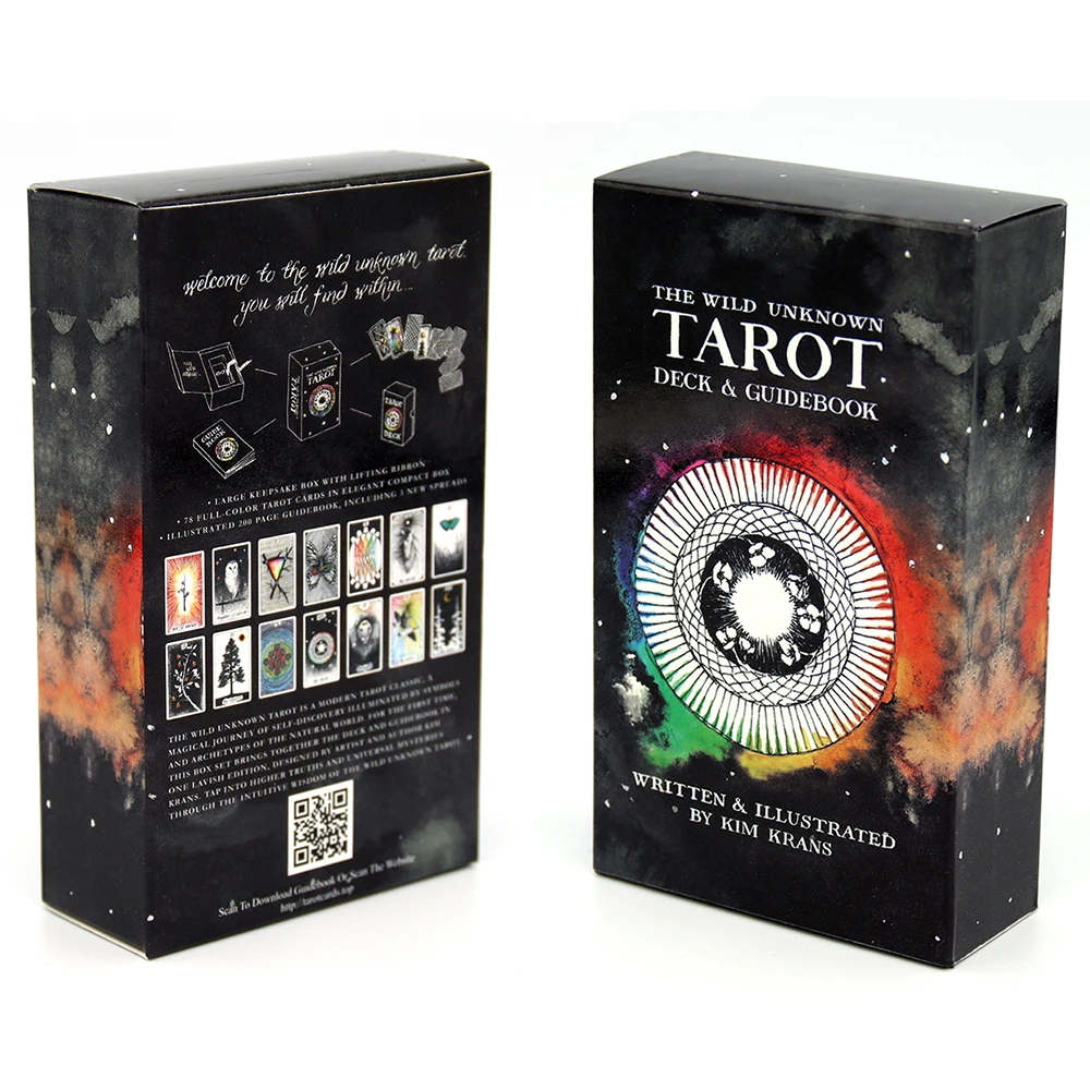 El salvaje desconocido Tarot cubierta 78 tarjetas y guía Kim Krans