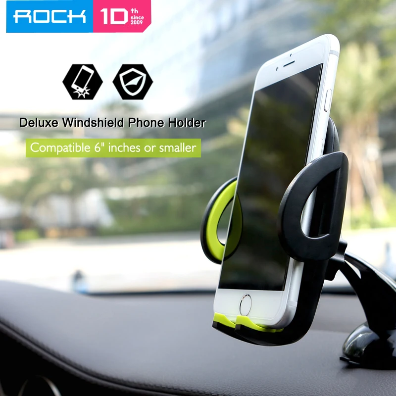 Rock 360 Вращающийся Регулируемый автомобильный держатель для мобильного телефона Подставка для iphone 8 Plus для samsung Galaxy Note 10 S9 Plus gps