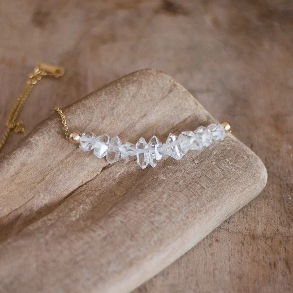 Herkimer Diamond Necklace, April Birthstone, Herkimer Jewelry, - Image 3