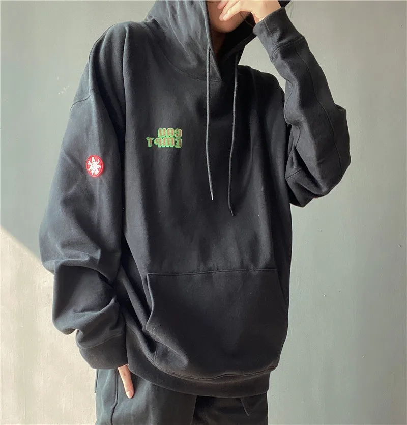 CAVEMPT CE CLOSED SYSTEM HEAVY HOODY Women Men 1:1 High Quality Geometric  Check Printed Hoodie sweater CAV EMPT Pullover