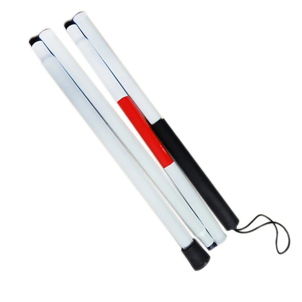 1 шт. складной светоотражающий трость для слепых тростников красная складная