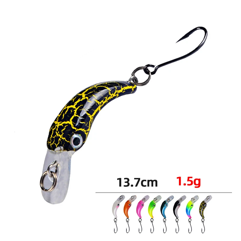 

1pcs Floating Minnow Fishing Lure 3.7cm 1.5g Mini Artificial Hard Bait Sharp Hook Crankbait Wobblers Trout Pike Bass Tackle