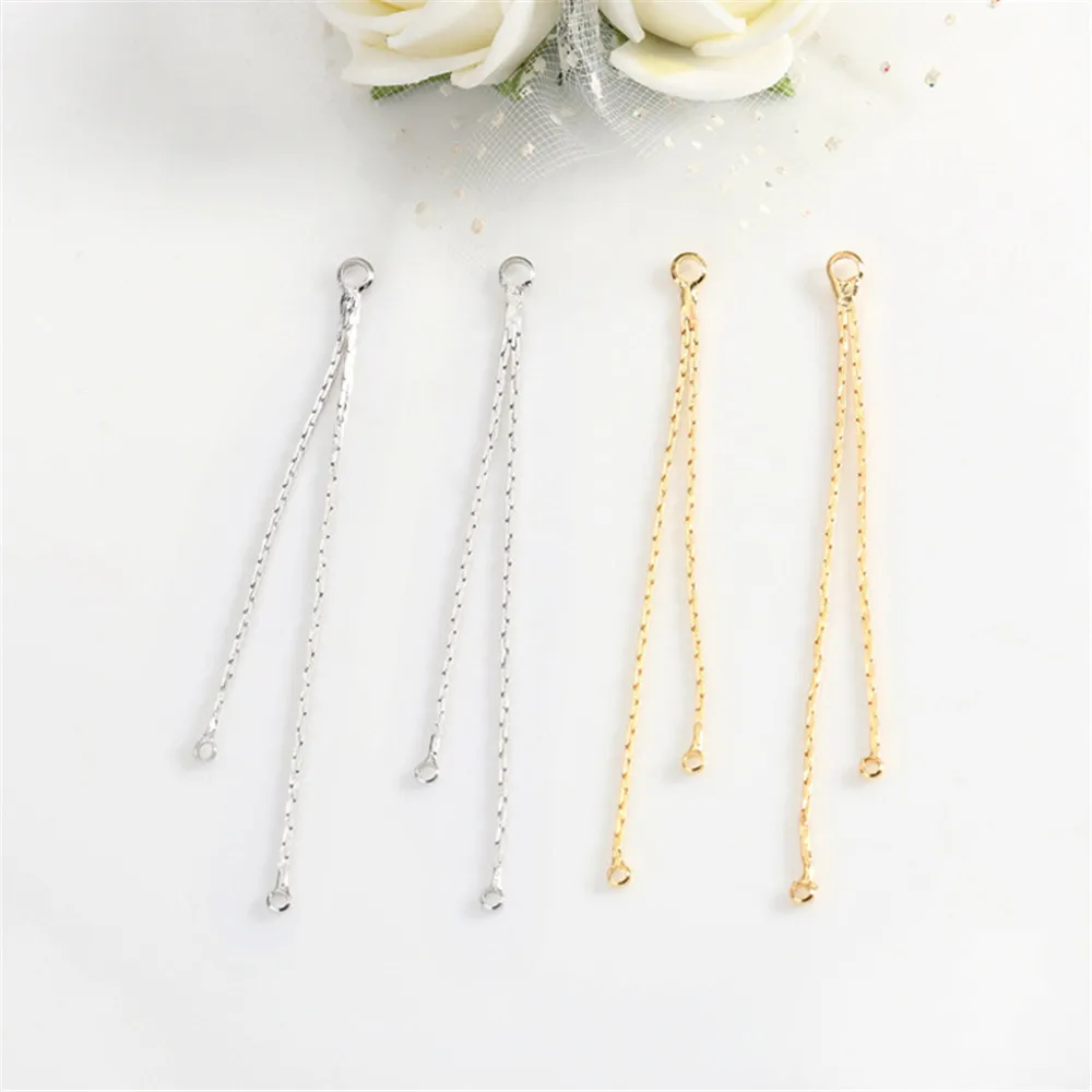 

10 pcs Brass Dangles Earring Drops Charms Earring Components Connectors for Earrings Making 3x54mm 2 colors to choose EP011