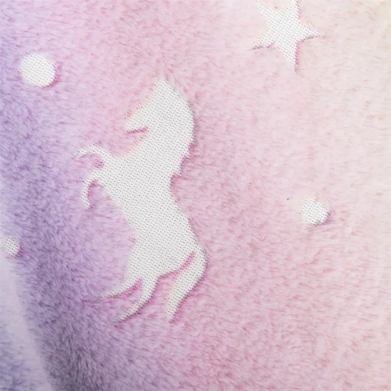 Unicorn Glowing Luminous Fluffy Soft Blanket
